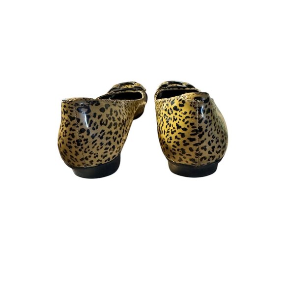 Leopard Print Square Toe Flats Womens Shoes 6.5M By Philicia Synthetic Material - Picture 6 of 15